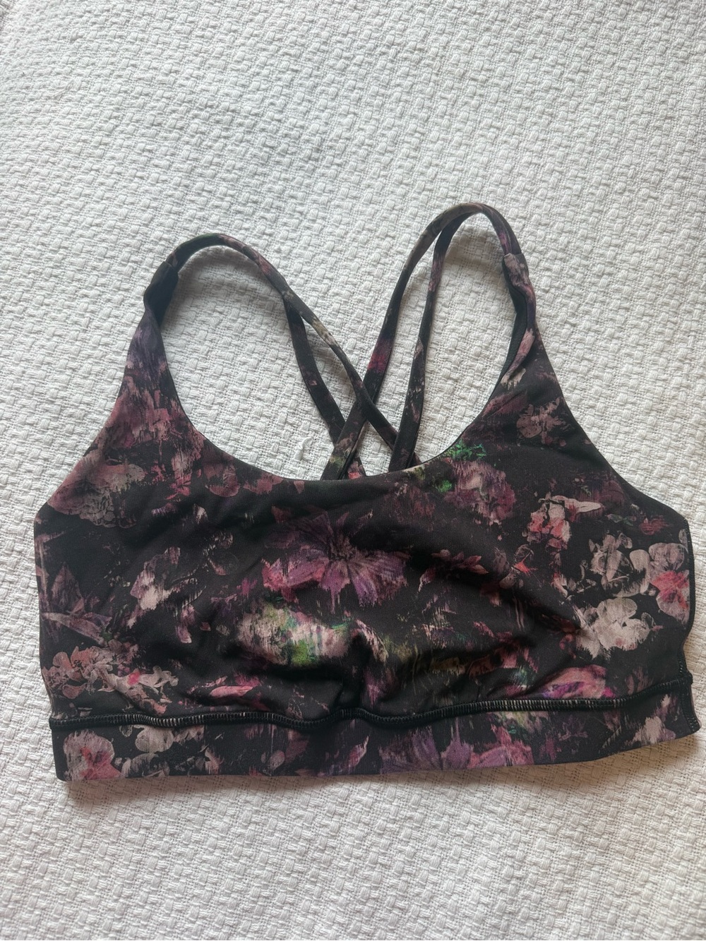 lululemon athletica Midnight Floral Strappy Sports Bra - Multicolor - Picture 3 of 6